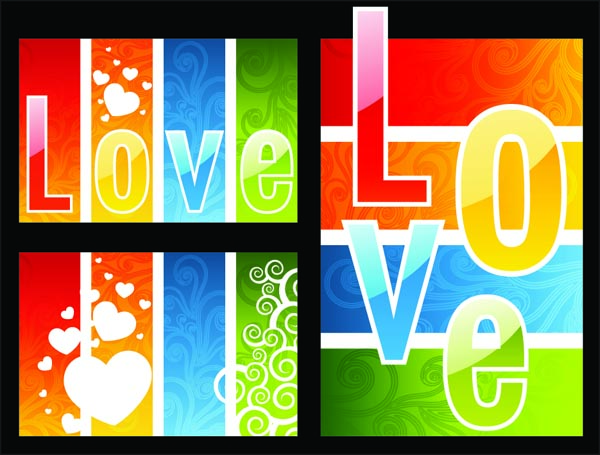 free vector Love the gorgeous pattern vector